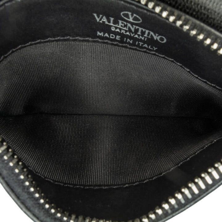 Valentino Garavani Porte-cartes zippé VLTN en cuir
