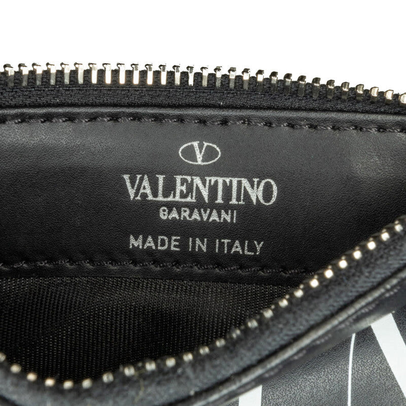 Valentino Garavani Porte-cartes zippé VLTN en cuir
