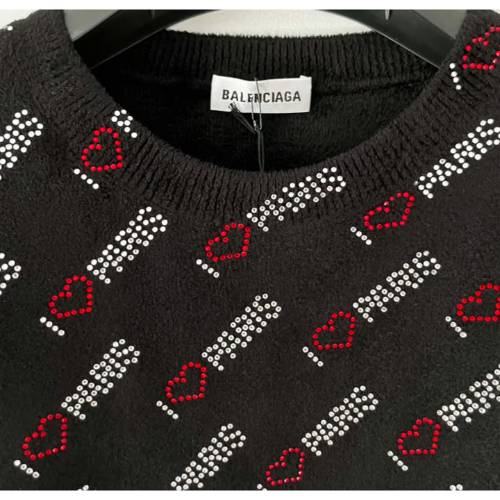 BALENCIAGA Pull I Love in Paris avec strass taille XS - GABY PARIS