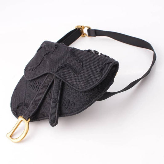 DIOR Saddle belt bag in black canvas