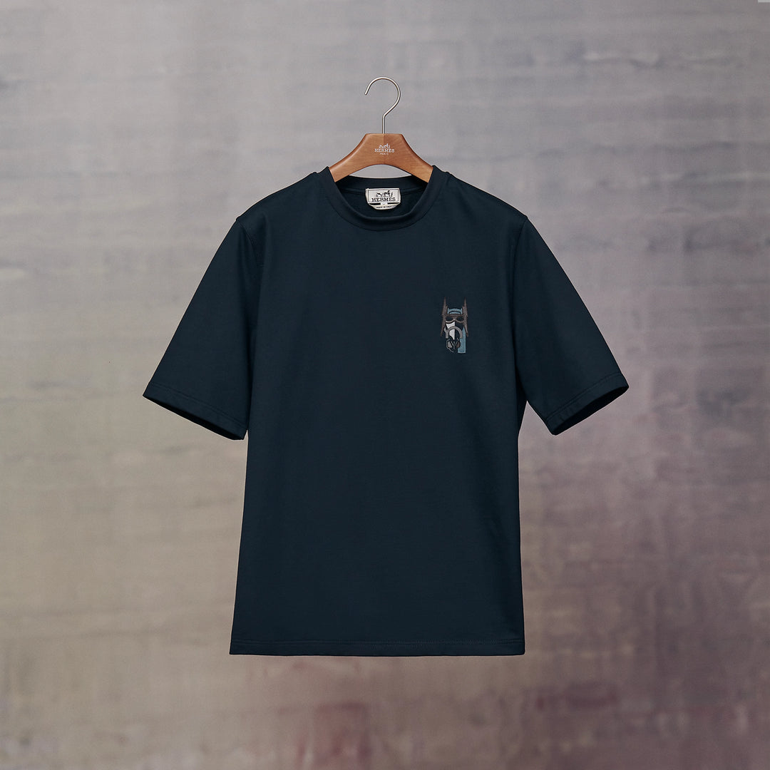 HERMES Printed T-shirt Mini Leather Patch size XS