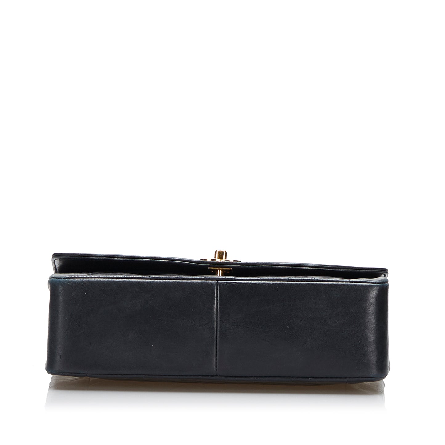 Medium Classic Lambskin Double Flap Bag Black - Gaby Paris