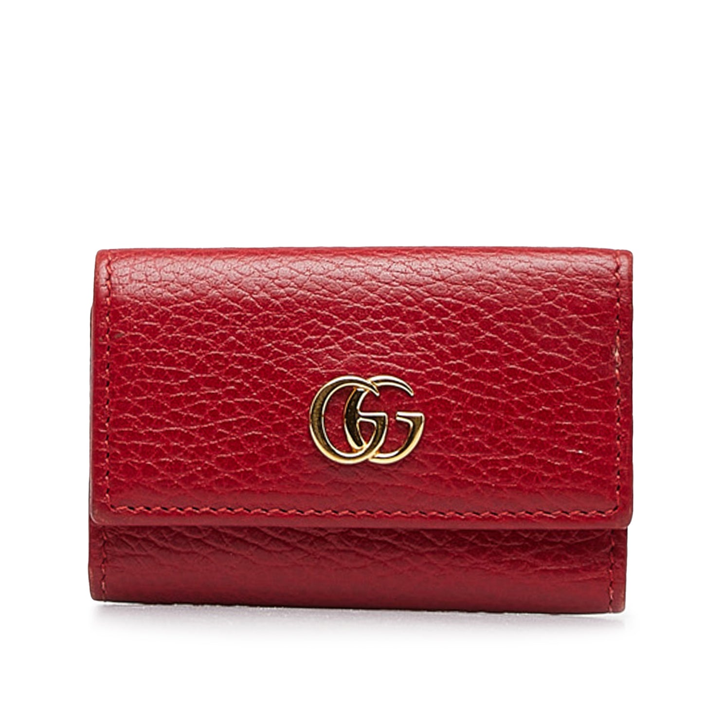 GG Marmont Leather Key Holder Red - Gaby Paris