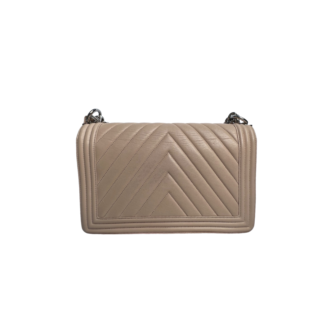 CHANEL Boy Nude Chevron Bag