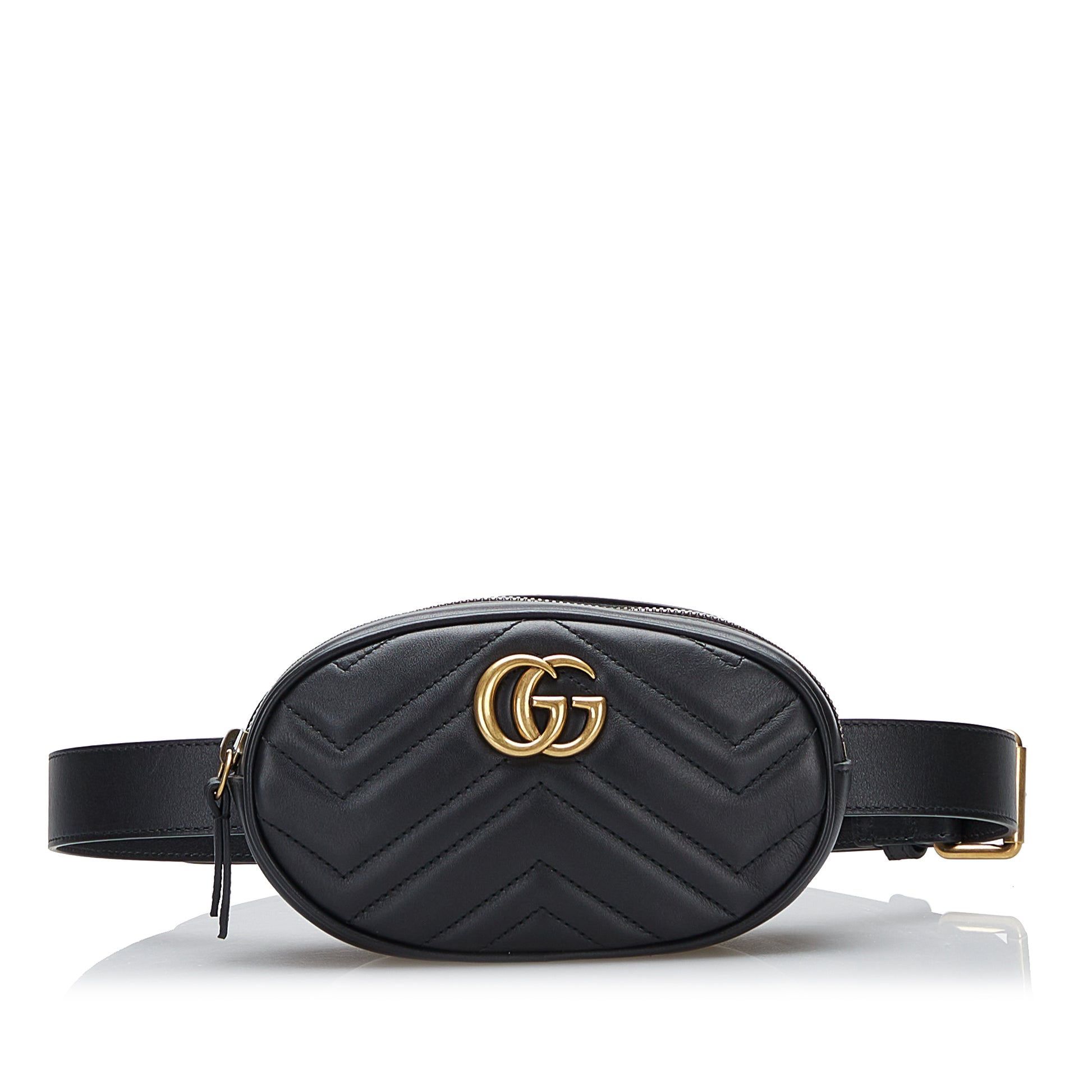 Gg Marmont Matelasse Belt Bag Black - Gaby Paris