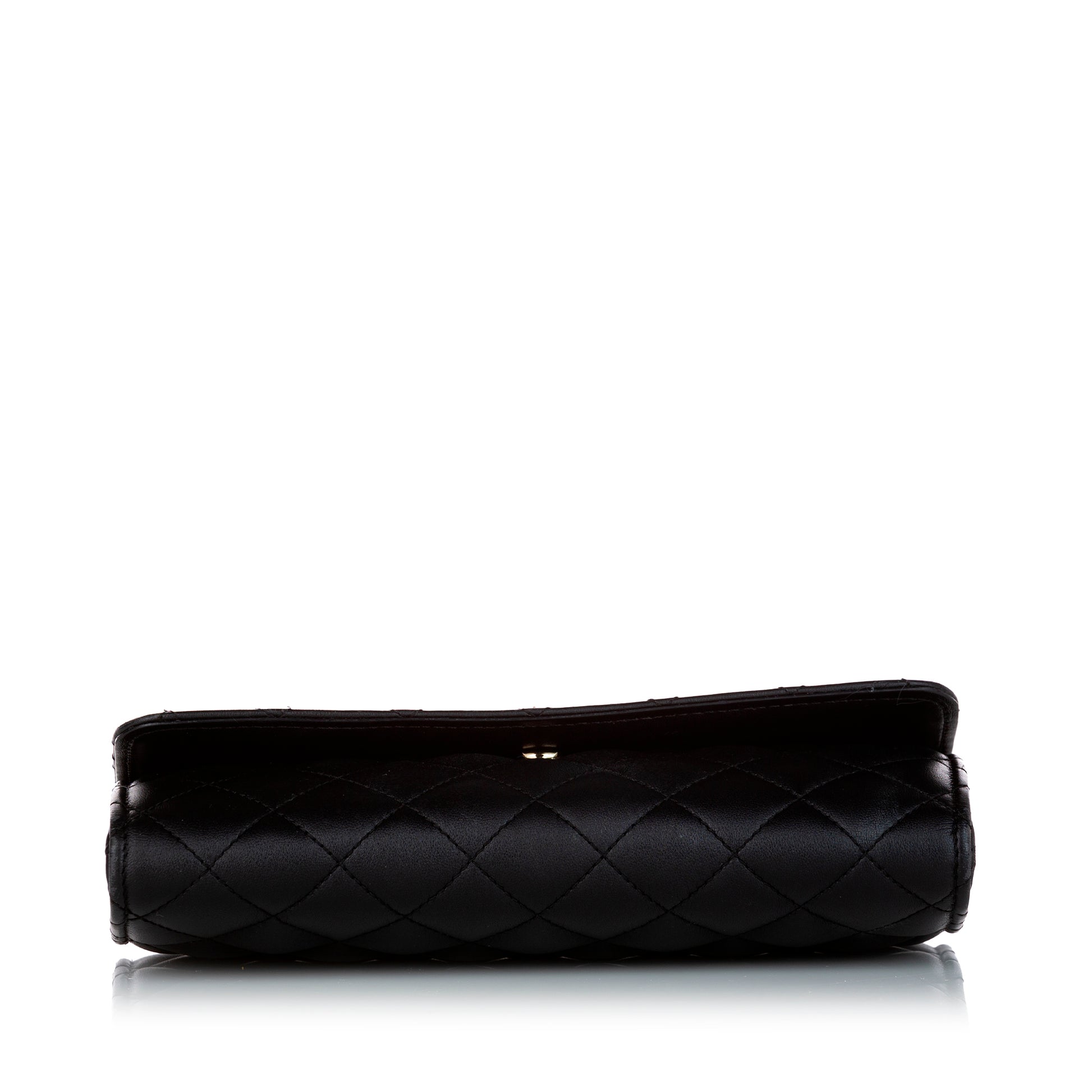 Medusa Quilted Leather Wallet on Chain Black - Gaby Paris