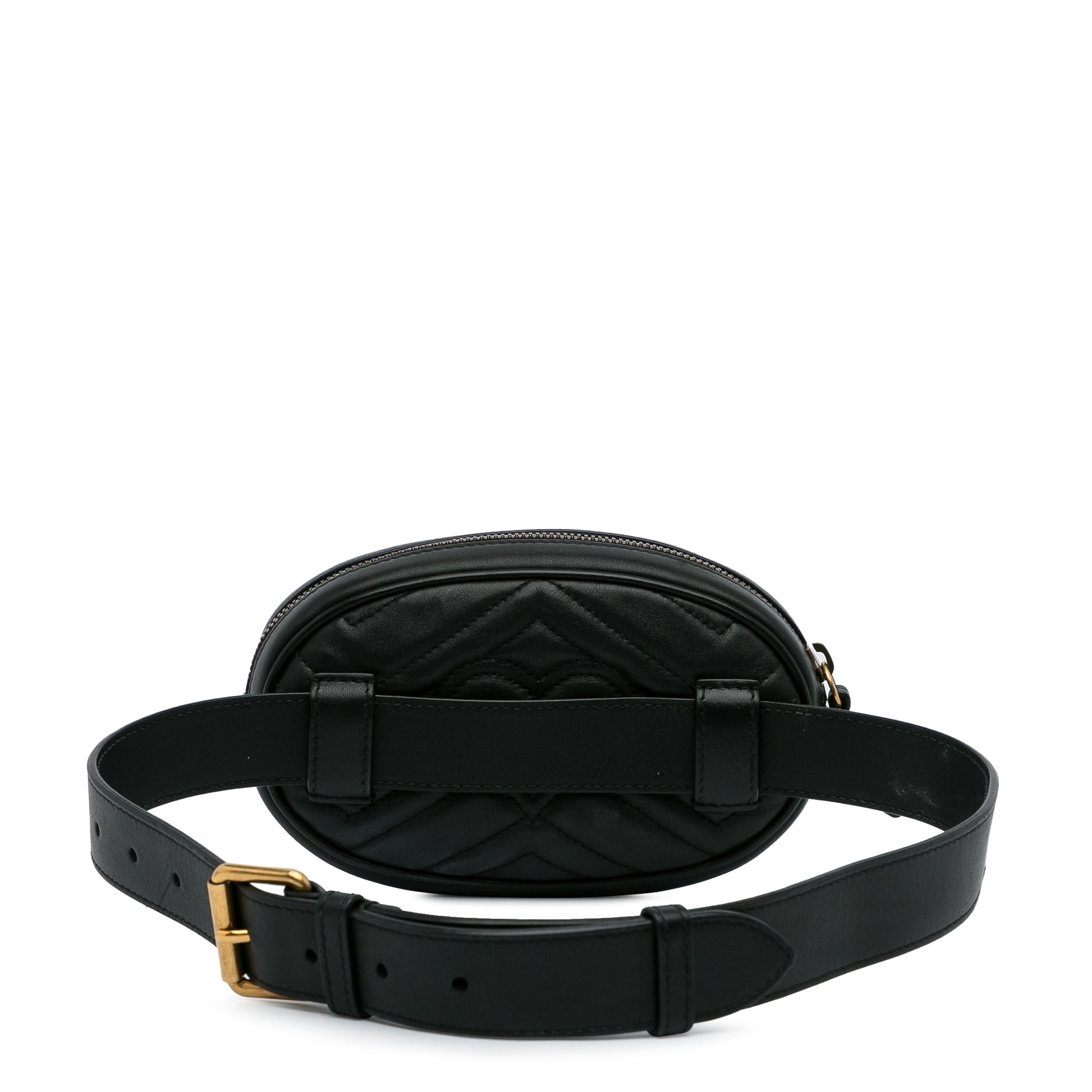 GG Marmont Matelasse Belt Bag Black - Yeahllow