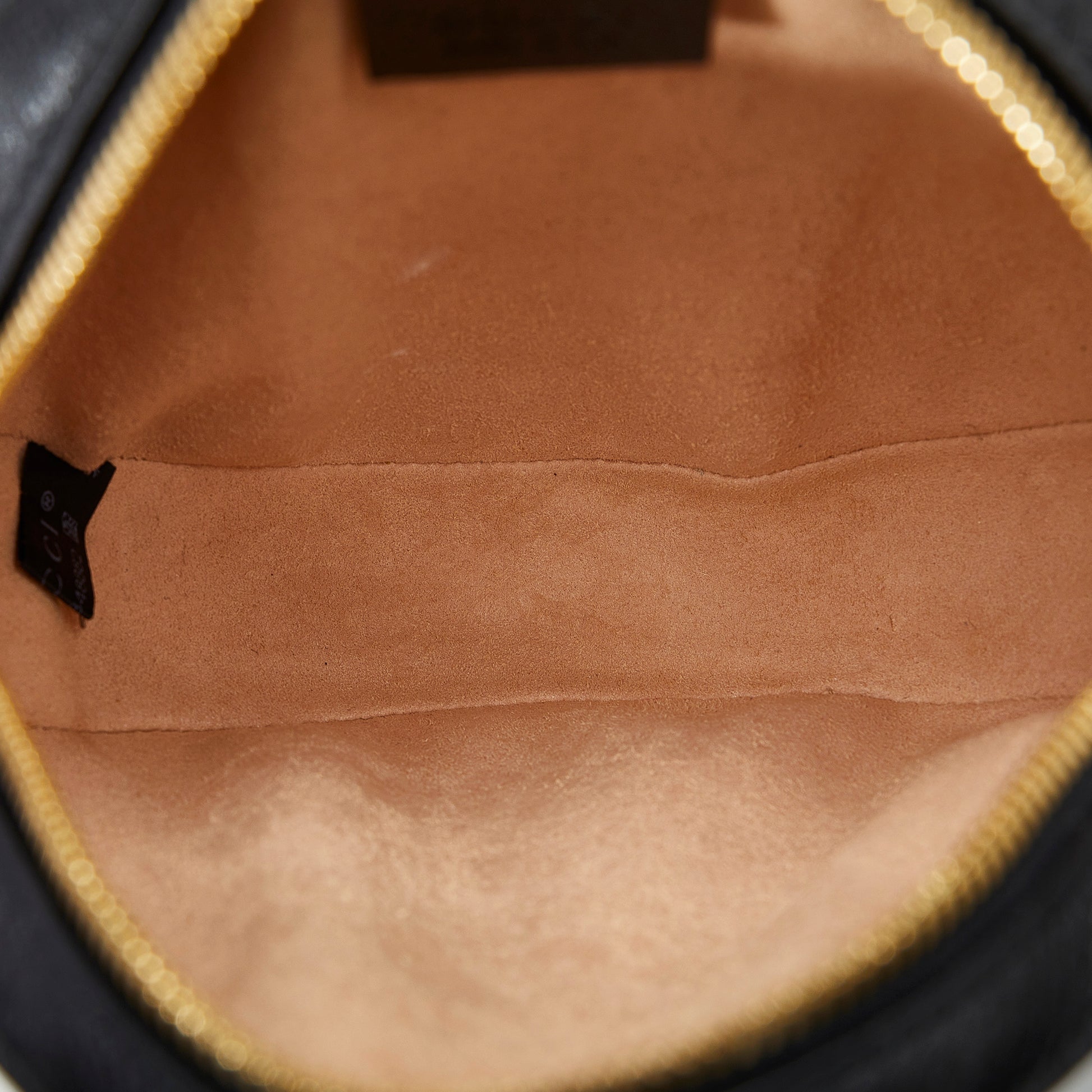 Mini Round Ophidia Leather Crossbody Bag Black - Yeahllow