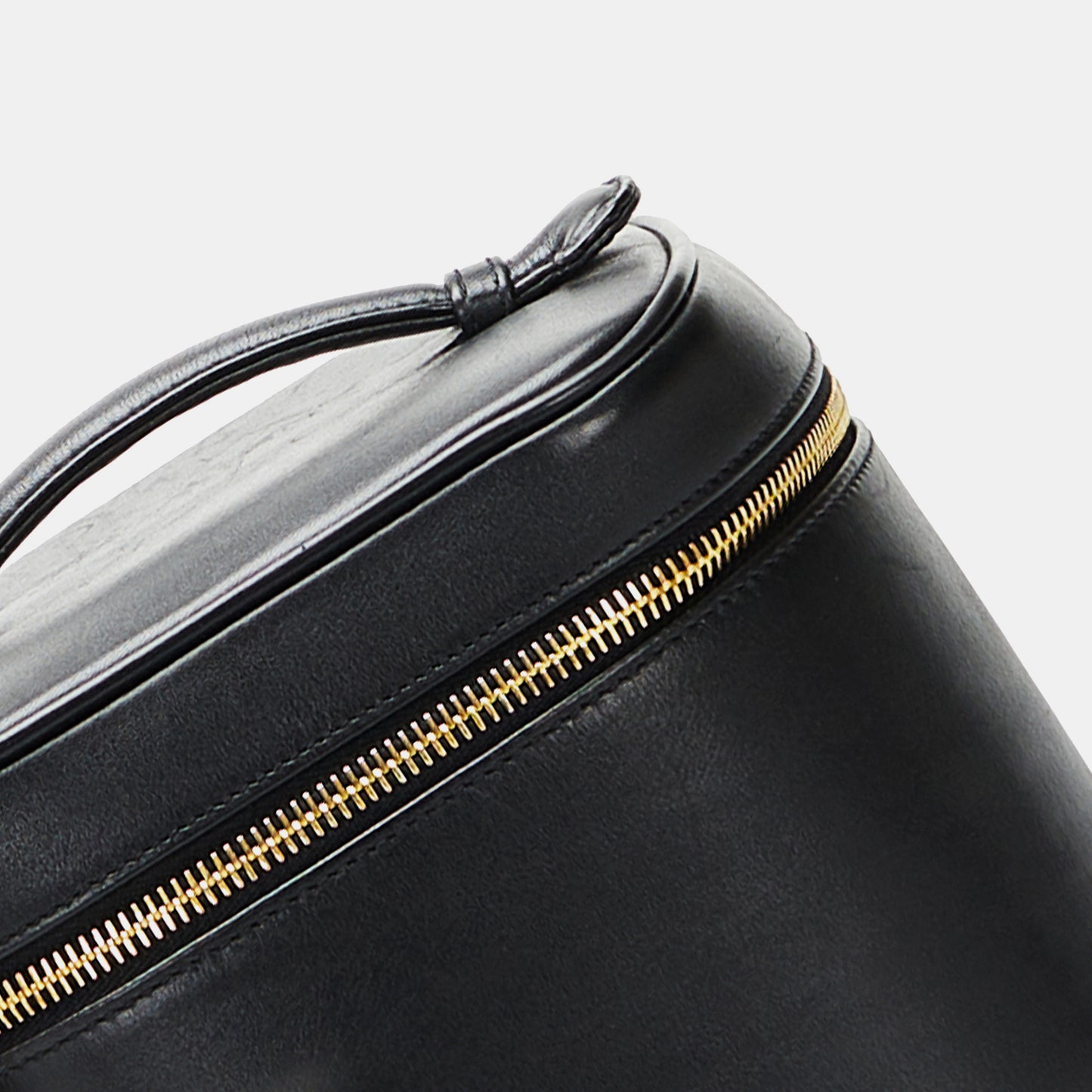 Lambskin Leather Vanity Bag Black - Gaby Paris