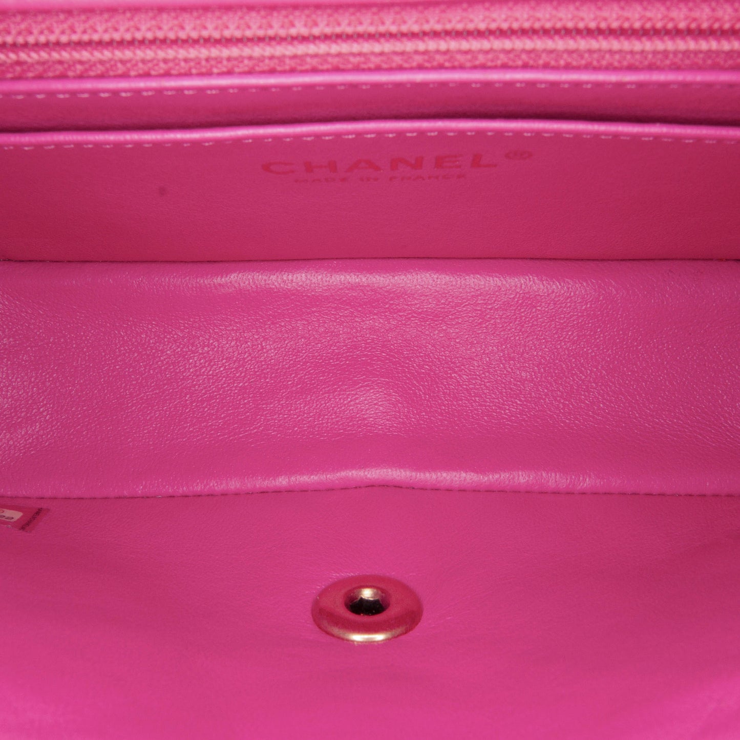 Mini Chevron Classic Lambskin Flap Pink - Gaby Paris
