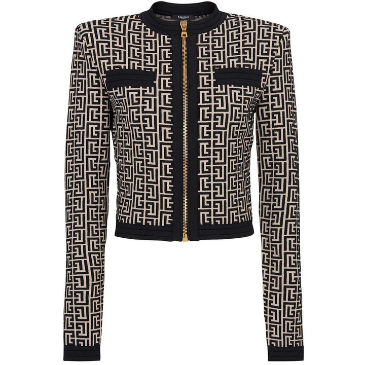 BALMAIN Cardigan en Maille Monogramme taille 38