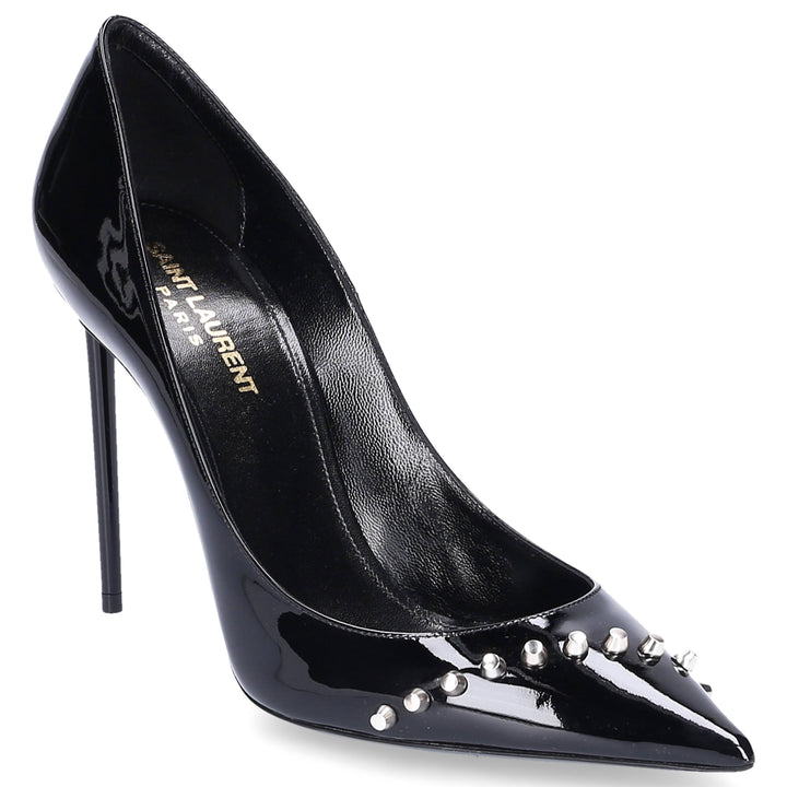 SAINT LAURENT Escarpins en cuir verni Zoe 105 Stud